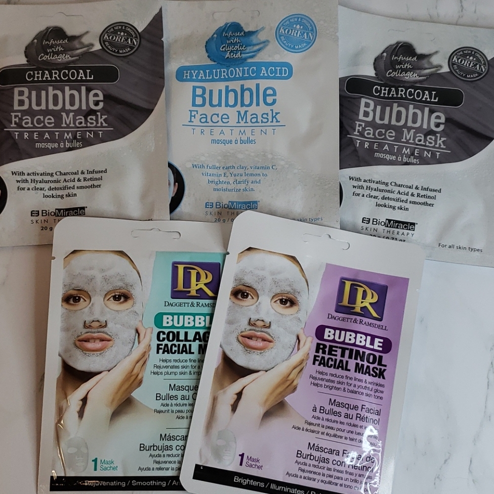 BUNDLE OF 4 BUBBLE FACE MASK